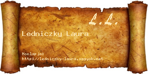 Ledniczky Laura névjegykártya